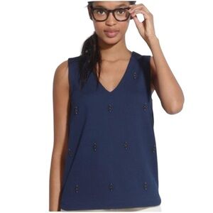 Madewell Ponte Nightshine Beaded Tank Size: S